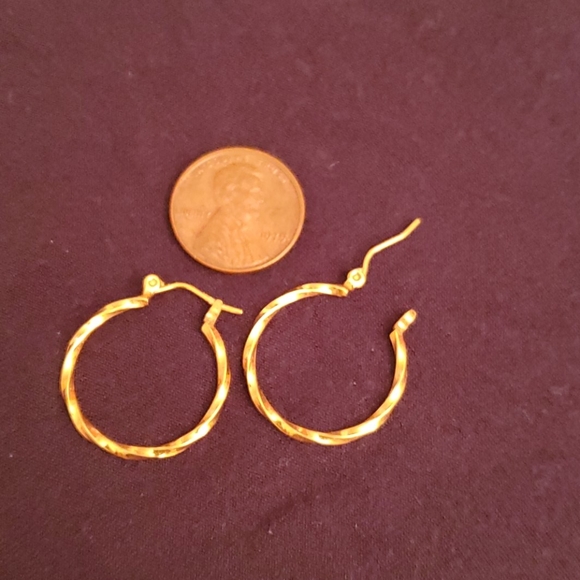 10kt gold hoop earrings